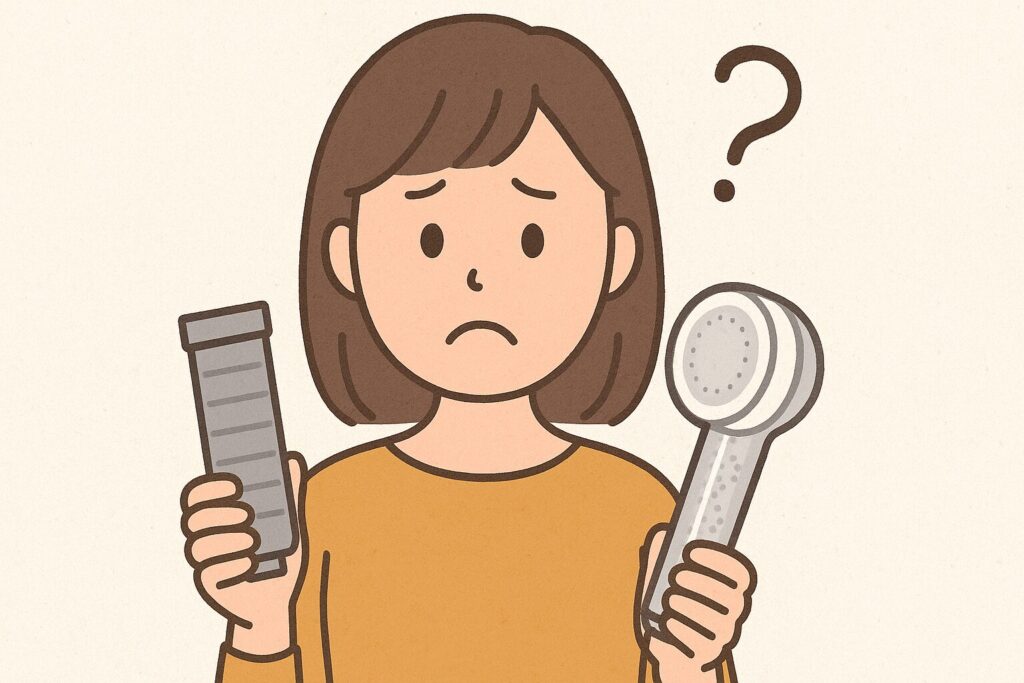 ミラブルカートリッジの詰め替え方法に迷っている人のイラスト