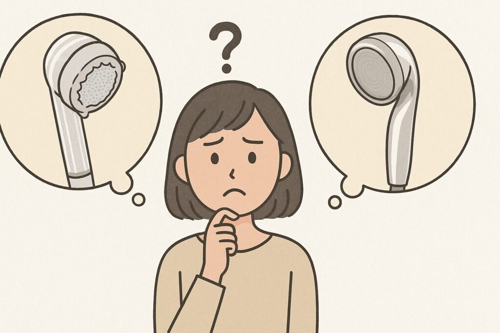 ミラブルとリファで悩んでいる人のイラスト